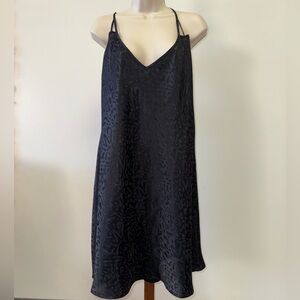 Morgan Taylor (3X) Vintage Black Cheetah Print Chemise Slip Dress